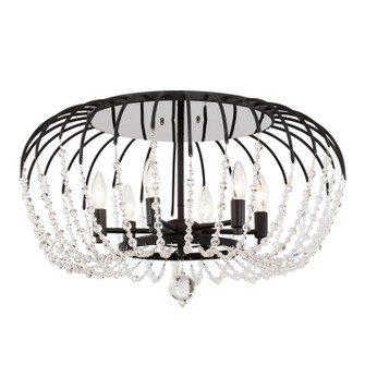 Voliere Six Light Semi-Flush Mount in Matte Black (137|343S06MB)