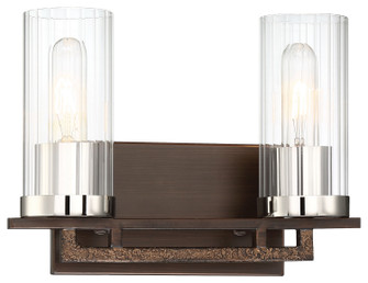 Maddox Roe Two Light Bath Vanity in Iron Ore W/Gold Dust Highlight (7|4602-101)