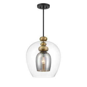 Amesbury One Light Pendant in Coal And Oxidized Aged Brass (29|N6661-865)