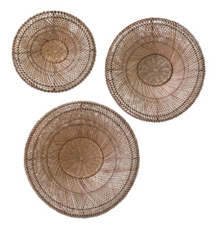 Barcelona Wall Basket - Set of 3 in Natural (45|S0077-9124/S3)