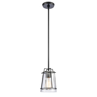 Square to Round One Light Mini Pendant in Matte Black (45|82135/1)