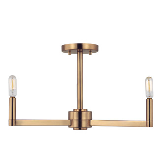 Fullton Three Light Semi-Flush Mount in Satin Brass (454|7764203-848) Fullton Three Light Semi-Flush Mount in Satin Brass (454|7764203-848)