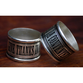 Napkin Rings (Set of 4) in Pewter (45|NAP002/S4)