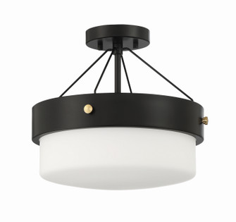 Oak Street Two Light Flushmount in Flat Black (46|XS3213-FB)