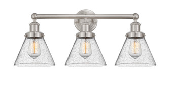 Edison Three Light Bath Vanity in Brushed Satin Nickel (405|616-3W-SN-G44)