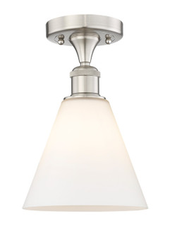 Edison One Light Semi-Flush Mount in Brushed Satin Nickel (405|616-1F-SN-GBC-81)