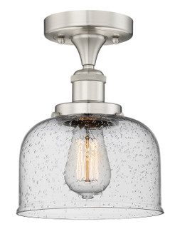 Edison One Light Semi-Flush Mount in Brushed Satin Nickel (405|616-1F-SN-G74)