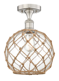 Edison One Light Semi-Flush Mount in Brushed Satin Nickel (405|616-1F-SN-G122-10RB)