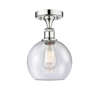 Edison One Light Semi-Flush Mount in Polished Chrome (405|616-1F-PC-G124-8)