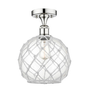 Edison One Light Semi-Flush Mount in Polished Chrome (405|616-1F-PC-G122-10RW)