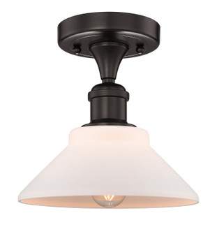 Edison One Light Semi-Flush Mount in Oil Rubbed Bronze (405|616-1F-OB-G131)