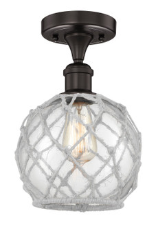Edison One Light Semi-Flush Mount in Oil Rubbed Bronze (405|616-1F-OB-G122-8RW)