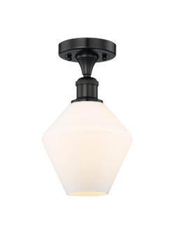 Edison One Light Semi-Flush Mount in Matte Black (405|616-1F-BK-G651-8)