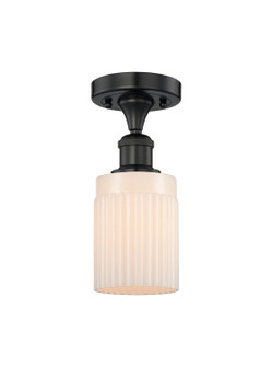 Edison One Light Semi-Flush Mount in Matte Black (405|616-1F-BK-G341)