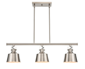 Auralume Three Light Island Pendant in Brushed Satin Nickel (405|370-3I-SN-M)