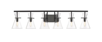 Auralume LED Bath Vanity in Matte Black (405|354-6W-BK-CL)