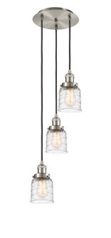 Franklin Restoration Three Light Pendant in Brushed Satin Nickel (405|113F-3P-SN-G513)