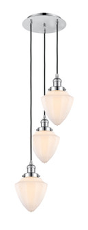 Franklin Restoration Three Light Pendant in Polished Chrome (405|113F-3P-PC-G661-7)