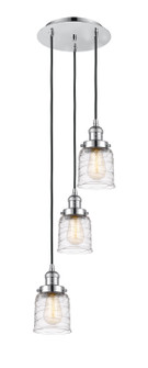 Franklin Restoration Three Light Pendant in Polished Chrome (405|113F-3P-PC-G513)