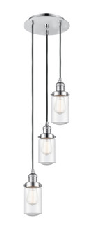 Franklin Restoration Three Light Pendant in Polished Chrome (405|113F-3P-PC-G314)