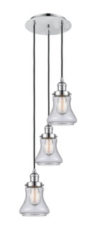 Franklin Restoration Three Light Pendant in Polished Chrome (405|113F-3P-PC-G194)