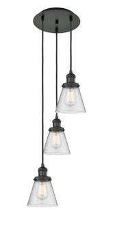 Franklin Restoration Three Light Pendant in Matte Black (405|113F-3P-BK-G64)