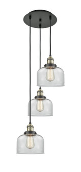 Franklin Restoration Three Light Pendant in Black Antique Brass (405|113F-3P-BAB-G72)
