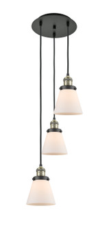 Franklin Restoration Three Light Pendant in Black Antique Brass (405|113F-3P-BAB-G61)