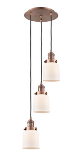 Franklin Restoration Three Light Pendant in Antique Copper (405|113F-3P-AC-G51)