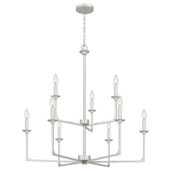 Prescott Nine Light Chandelier in Brushed Nickel (10|PRC5232BN)