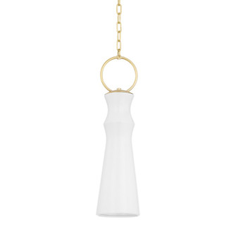Borden One Light Pendant in Aged Brass (70|2270-AGB/CGW)
