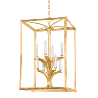 Bergamo Eight Light Lantern in Vintage Gold Leaf (68|435-47-VGL/GL) Bergamo Eight Light Lantern in Vintage Gold Leaf (68|435-47-VGL/GL)