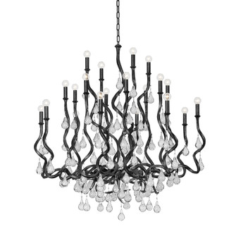 Aveline 20 Light Chandelier in Black Silver Leaf (68|414-48-BSL)