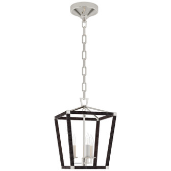 Darlana5 LED Lantern in Polished Nickel and Black Rattan (268|CHC 5875PN/BRT)