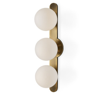 Droplet, Three Light Wall Sconce in Antique Brass (52|22559)
