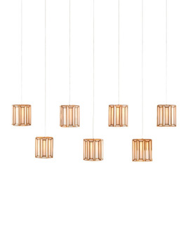 Daze Seven Light Pendant in Antique Brass/White/Silver (142|9000-1063)