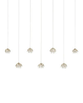 Crystal Bud Seven Light Pendant in Clear/Contemporary Silver Leaf/Silver (142|9000-1054)