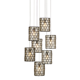 Regatta Seven Light Pendant in Natural/Cupertino/Silver (142|9000-1049)