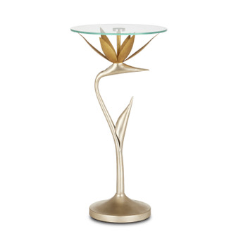 Paradiso Accent Table in Contemporary Silver Leaf/Contemporary Gold Leaf/Clear (142|4000-0147)