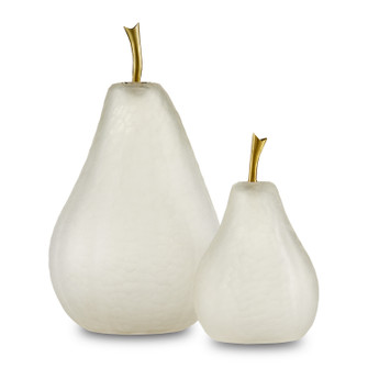 Pear Pear Set of 2 in Matte Frost/Brass (142|1200-0641)