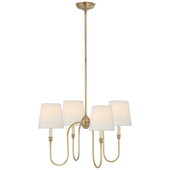 Vendome Four Light Chandelier in Hand-Rubbed Antique Brass (268|TOB 5007HAB-L)