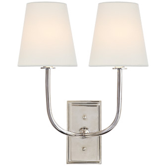 Hulton Two Light Wall Sconce in Polished Nickel (268|TOB 2191PN-L)