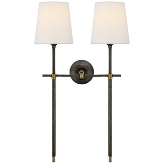 Bryant Two Light Wall Sconce in Bronze and Hand-Rubbed Antique Brass (268|TOB 2025BZ/HAB-L)