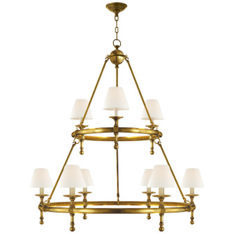 Classic Nine Light Chandelier in Hand-Rubbed Antique Brass (268|SL 5813HAB-L)