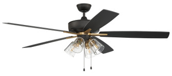 Super Pro 104 60'' Ceiling Fan in Flat Black/Satin Brass (46|S104FBSB5-60BWNFB)