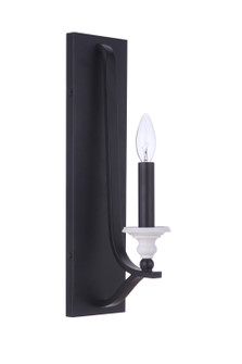 Esme One Light Wall Sconce in Flat Black/Matte White (46|57661-FBMWW)