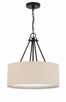 Duke Three Light Pendant in Flat Black (46|56593-FB)