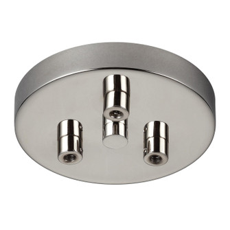 Multi-Port Canopies Three Light Multi-Port Canopy with Swag Hooks in Polished Nickel (1|MPC03PN)