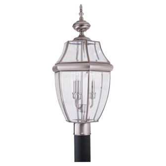 Lancaster Three Light Outdoor Post Lantern in Antique Brushed Nickel (1|8239-965)