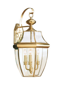 Lancaster Three Light Outdoor Wall Lantern in Polished Brass (1|8040EN-02)